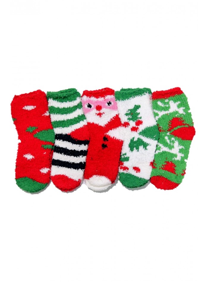 Set de 5 sosete cocolino, pentru copii, cu motive de Craciun